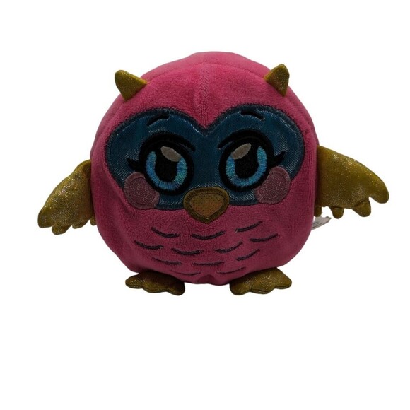 Mushmeez Squeezamals, Squishy, Moldable Plush, Stuffed Animal 6" Olivia Owl Pink - Picture 4 of 12